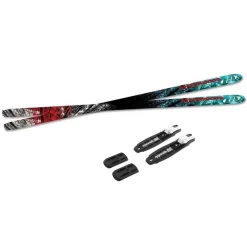 Like-New Whitewoods PHANTOM Boys XC Ski/Binding Black And Royal Blue 157 cm