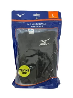 New Mizuno Womens Large Vollyball Knee Pads Black