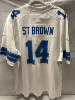 NFL Detroit Lions St Brown #14 XXL White