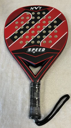 NVT SPEED PLATFORM TENNIS PADDLE Black/Red New wrapper still on grip