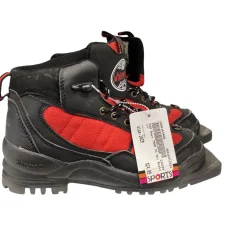 Used 540 Boys 75MM XC Ski Boots Red JR-02