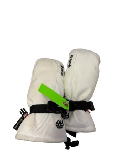 Used 686 Gore-Tex Womens Snow Mitts Gloves White SM