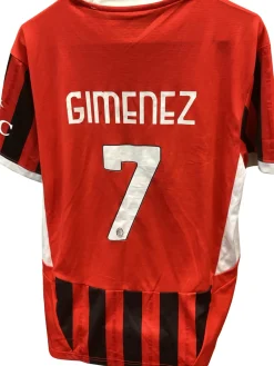 Used AC MILAN GIMENEZ Soccer Top Adt Red XL