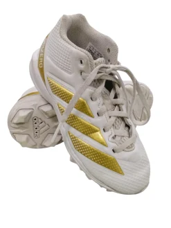 Used Adidas ADIZERO BB/SB Cleats White Youth 12.0