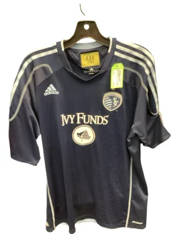 Used Adidas KANSAS CITY SPORTING Soccer Top Adt Navy Blue 2X