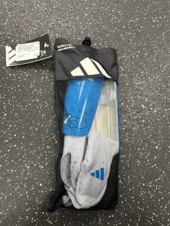 Used Adidas MATCH MLS GO Soccer Shin Guards Junior Carolina Blue MD