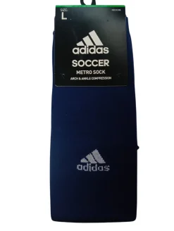 Used Adidas METRO Soccer Socks Navy Blue LG