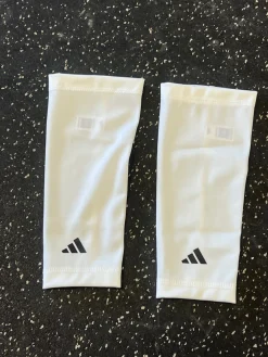 Used Adidas SHINGUARD SLEEVE Soccer Socks White SM