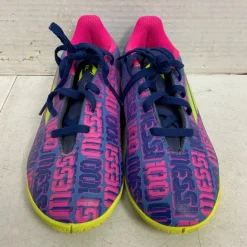Used Adidas Soccer Indoor Shoes Pink Junior 04