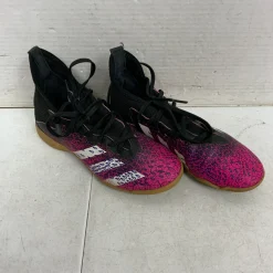 Used Adidas Soccer Indoor Shoes Pink Junior 04