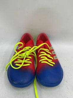 Used Adidas Soccer Indoor Shoes Navy Blue And Red Junior 01