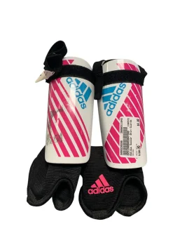 Used Adidas Soccer Shin Guards Junior White MD