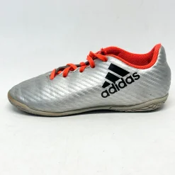 Used Adidas X Soccer Indoor Shoes Silver Youth 12.0