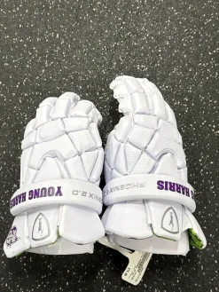 Used Adrenaline PHOENIX Lacrosse Gloves Mens White LG