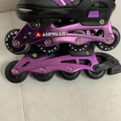 Used Airwalk ABEC-5 SIZE 1-4 Junior Rec Fitness Skates Purple Adjustable