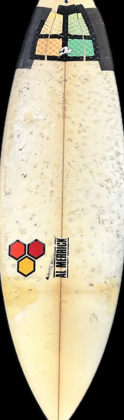 Used Al Merrick NECK BEARD Surfboard White 6Ft