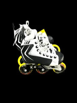 Used Alkali Roller Hockey Skates White Adjustable