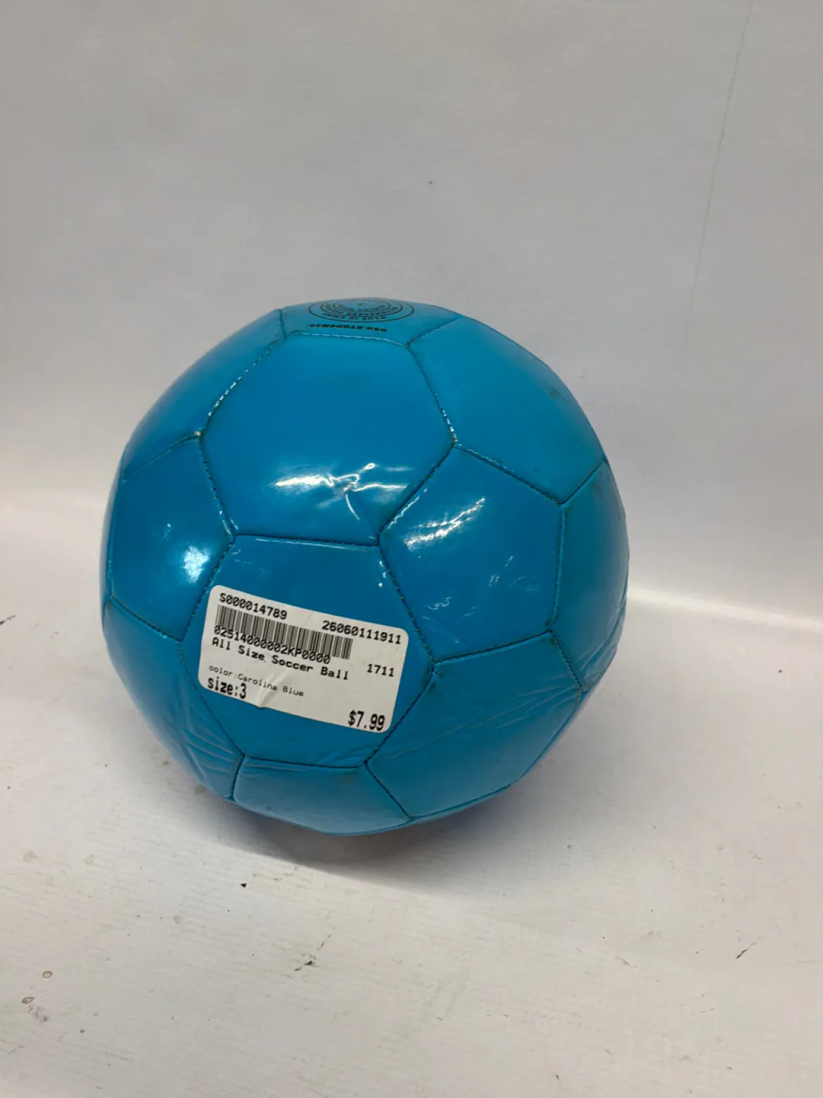 Used All Size Soccer Ball Carolina Blue 3