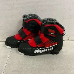 Used Alpina Boys NNN XC Ski Boots Red JR-01.5