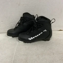 Used Alpina Boys NNN XC Ski Boots Black JR-01