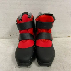 Used Alpina Boys NNN XC Ski Boots Red W 05-05.5 / JR 03.5-04
