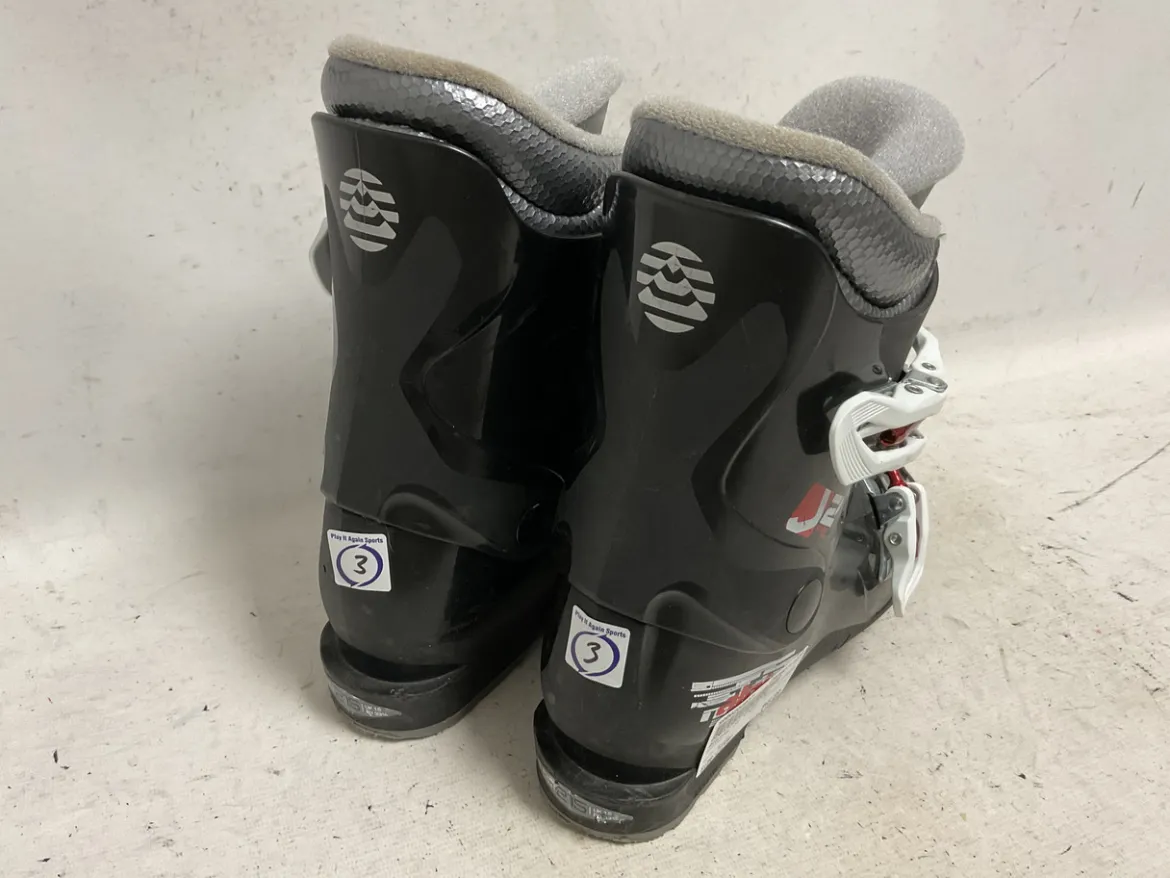 Used Alpina J2 SPORT FIT Boys DH Ski Boot Black 215 MP - J03