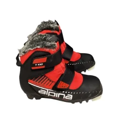 Used Alpina T KID Boys NNN XC Ski Boots Red JR-02
