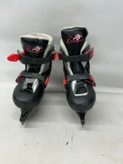 Used American Athletic COUGAR ADJ Boys Softboot Skate Black Adjustable
