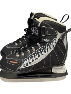 Used American Athletic COUGAR Boys Softboot Skate Black Junior 04