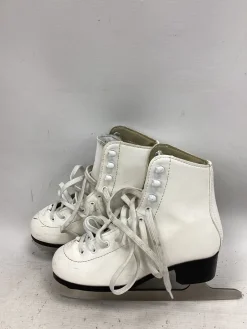 Used American Athletic FIGURE SKATES Girls Figure Skate White Junior 03