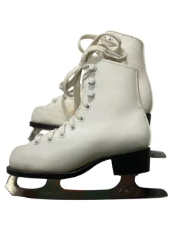 Used American Athletic FIGURE SKATES Girls Figure Skate White Youth 10.0