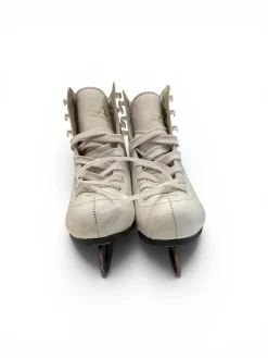 Used American Athletic FIGUER SKATE SZ Y 11 Girls Figure Skate White Youth 11.0