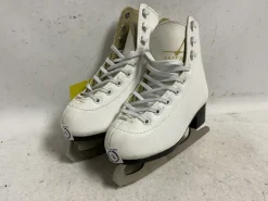 Used American Athletic Girls Figure Skates White Youth 12.0