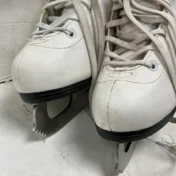Used American Athletic Girls Figure Skates White Junior 03