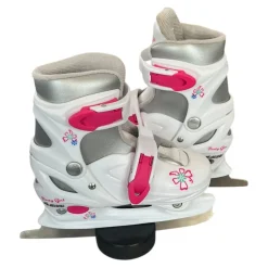 Used American Athletic PARTY GIRL Girls Figure Skate White Adjustable