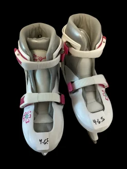 Used American Athletic PARTY GIRL Girls Softboot Skate White Adjustable