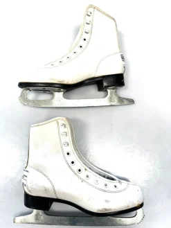 Used AMERICAN FIGURE SKATES Girls Figure Skate White Junior 03