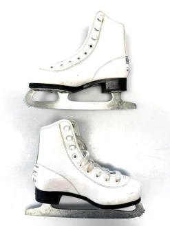 Used AMERICAN FIGURE SKATES Girls Figure Skate White Youth 12.0
