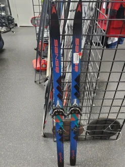 Used ASNES COYOTE XC 120CM Boys XC Skis Only Navy Blue