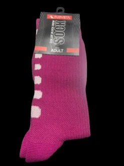 Used Augusta COLOR BLOCK CREW SOCK Athletic Pink M/L