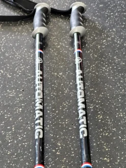 Used AUTOMATIC Mens DH Ski Pole Black 130 cm / 52 in