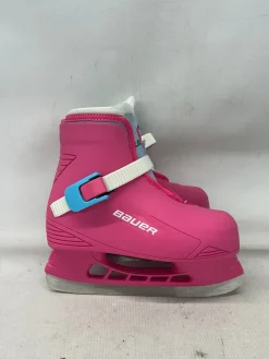 Used Bauer 10/11 SKATES Girls Softboot Skate Pink Adjustable