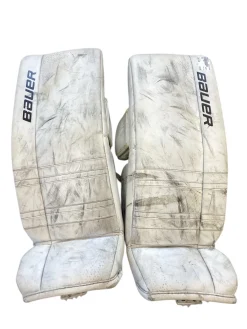 Used Bauer GSX Goalie Leg Pads Junior White 28"