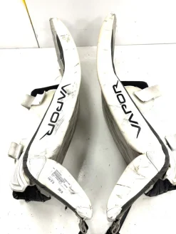 Used Bauer HYPERLITE 2 Goalie Leg Pads Senior White 35