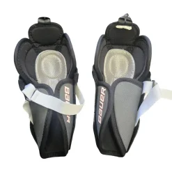 Used Bauer LIL SPORT HOCKEY SG 8INCH Youth Shin Guards Black 8"