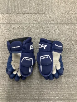 Used Bauer NSX Youth Gloves Navy Blue 8"