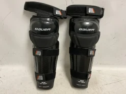 Used Bauer OFFICIAL SHIN GUARD Referee Shin Guards Black 13"