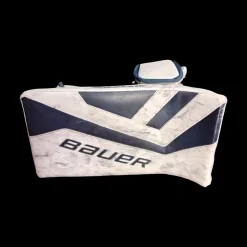 Used Bauer R5000 Goalie Leg Pads Junior Royal Blue 28