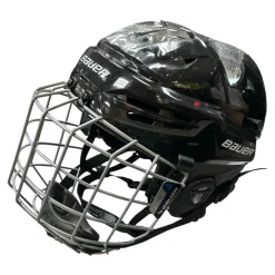 Used Bauer RE-AKT 55 COMBO HELMET Helmet Cage Combo Black MD