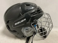 Used Bauer RE-AKT 65 Helmet Cage Combo Black MD